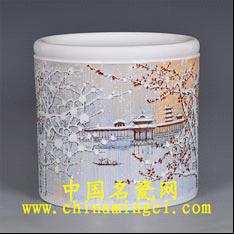 中国名瓷网沈盛生粉彩珠花似玉