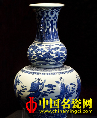 景德镇陶瓷艺术家 八仙仰望寿星图