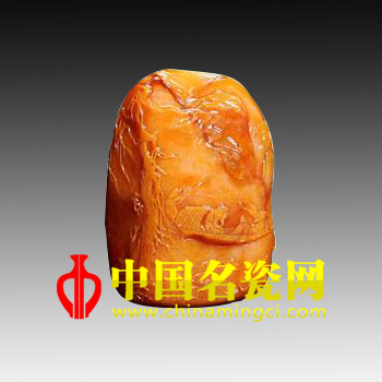 中国名瓷网 石秀 田黄赤壁游摆件
