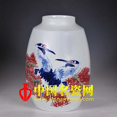 景德镇陶瓷艺术家 吴国兴 《松鹤延年》