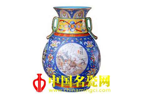 粉彩山水转颈瓶背后的故事