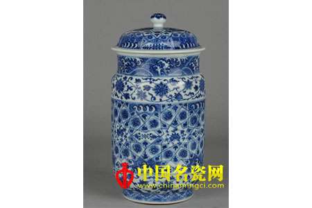 青花冰梅纹壮罐器