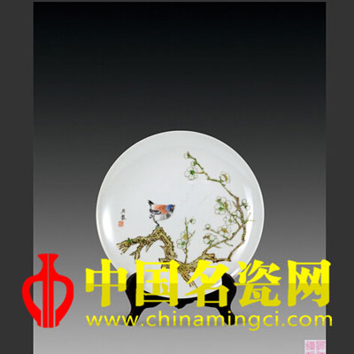 徐亚凤 花鸟小盘