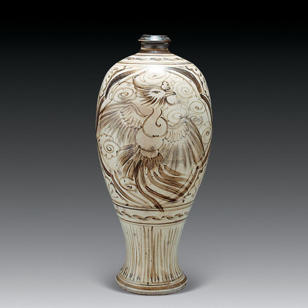 磁州窑龙凤纹梅瓶