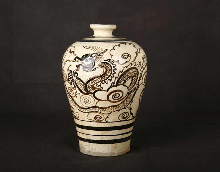 磁州窑龙凤纹梅瓶