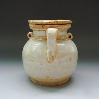 南宋湘湖窑影青双系小执壶