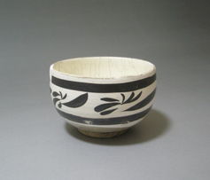 扒村窑黑花小碗