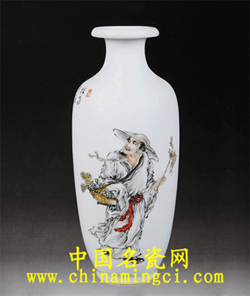 景德镇陶瓷艺术家 王隆夫  渊明爱菊